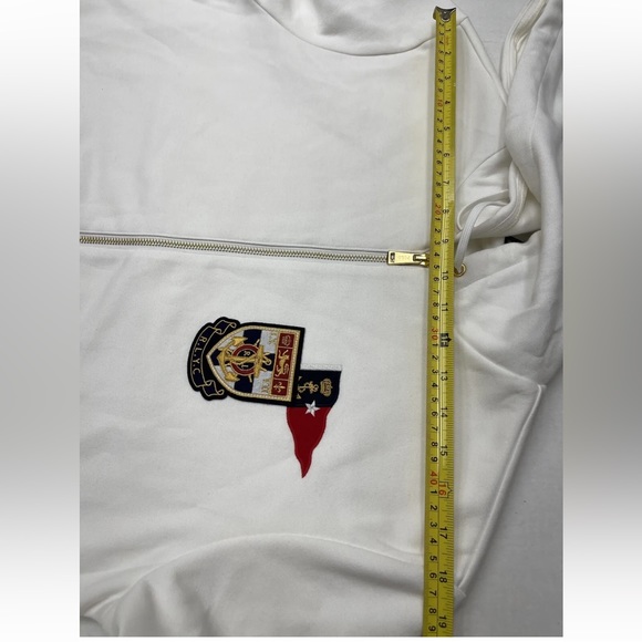 Polo Ralph Lauren Luxury Nautical Zip Up Hoodie in White Size Medium - NWT - Picture 14 of 16